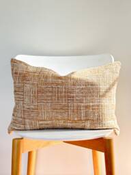 Brown Tribal Hemp Hand Woven Natural Dye Color Pillow Cover - thumbnail 1