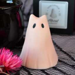 Spooky Ghost Sculpture Ceramic Pretty Pink - thumbnail 3