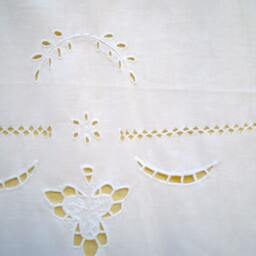 White Handmade Curtain With Lace -Traditional Greek Handiwork - 793 -1657 - thumbnail 3