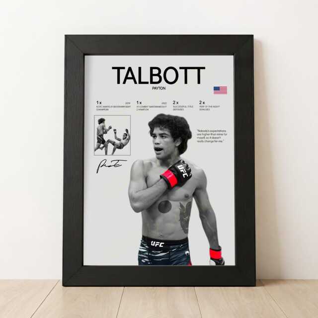 Payton Talbott Poster, Mma Wall Print, Fighter Fan, Room Decor, Gift For Him - image 1