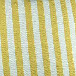 Yellow Striped Pillow Cover Handmade Cotton Jacquard Cushion - thumbnail 2