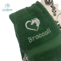 Horse Heart Towel - Personalised Face Cloth/Hand Bath Horse Riding - thumbnail 2