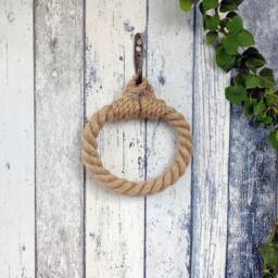 Jute Rope Toilet Paper Holder Nautical Bathroom Decor - thumbnail 2
