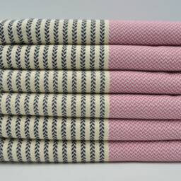 "Black & Violet Color Towel, Handmade Towel, Bath Towel, Turkish Towel, 40""x70" - thumbnail 3
