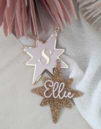 Personalized Star Bauble - Custom Christmas Ornament, Acrylic, Engraved Holiday Decoration - thumbnail 1