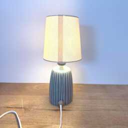 Discounted Blue Handmade Table Lamp With Shade & Bulb - thumbnail 4