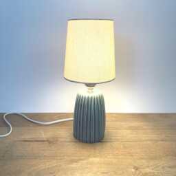 Discounted Blue Handmade Table Lamp With Shade & Bulb