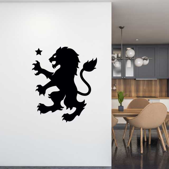 Aston Villa Football Club Lion & Star Wall Sticker - image 1