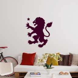 Aston Villa Football Club Lion & Star Wall Sticker - thumbnail 2