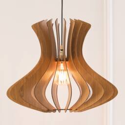 Wooden Pendant Lamp, Wood Ceiling Light, Modern Fixture, Kitchen Island, Mid Century Design, Scandinavian Style, Hanging Light - thumbnail 2