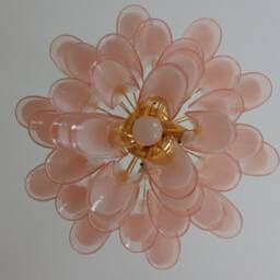 Murano Glass Chandelier Pink Feathers - thumbnail 4