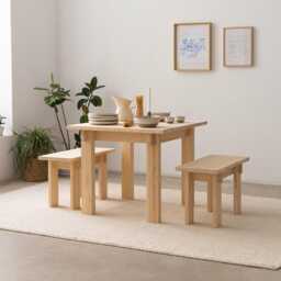 Solid Wood Dining Table, Handmade - Pals - thumbnail 1