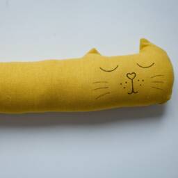 Filled Door Draft Stopper White Cat Animal Burlap Beach Christmas Extra Long Floral Holiday - thumbnail 2
