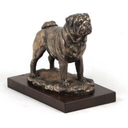 Pug, Dog Wooden Base Statue, Limited Edition, Artdog - thumbnail 1
