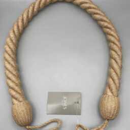Jute Curtain Tiebacks - Twisted Rope, Natural Finish Set Of 2 - thumbnail 3
