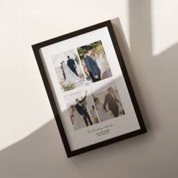 Personalised Wedding Photo Print, Paper Anniversary Gift, Framed - thumbnail 1