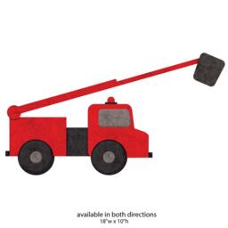 Fire Truck Decal Sticker For Transportation Themed Room Wall Mural - thumbnail 2