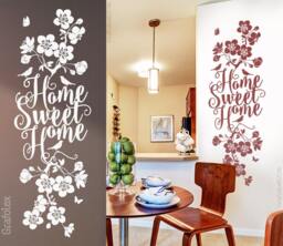 Wall Sticker Home Sweet Wall Decal Home Family Cherry Blossoms Branch Twig Tendril Flower Decoration Living Room Ws18A