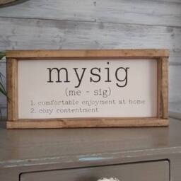 Mysig Sign - Swedish, Definition, Painted, Sweden, Wall Decor, Home Living, Scandinavian Decor, Viking, Cozy, Gift, Denmark, Norway, Gift - thumbnail 2