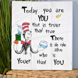 "Rustic Dr. Seuss Nursery Decor Reclaimed Wood Sign - 12""x12" - thumbnail 3