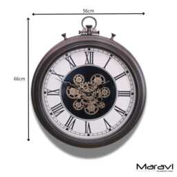 Large Wall Cog Clock Pocket Watch Style - thumbnail 4