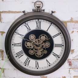 Large Wall Cog Clock Pocket Watch Style