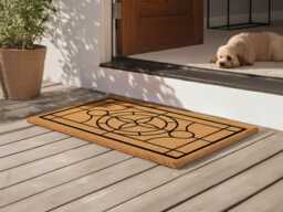 Elegant Front Door Mat - Geometric Style Rug Unique Porch Gift - thumbnail 1