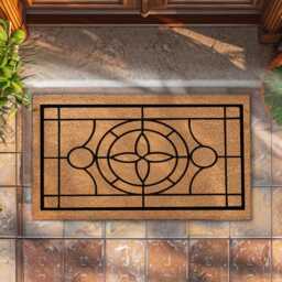 Elegant Front Door Mat - Geometric Style Rug Unique Porch Gift - thumbnail 2