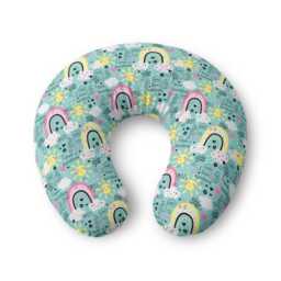 Pastel Rainbows Nursing Pillow Cover - Baby Shower Nursery Accent