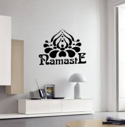 Namaste Vinyl Wall Decal Lotus Yoga Center Meditation Bedroom Interior Stickers Mural - #2891Di - thumbnail 1
