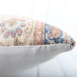 Vintage Turkish Kilim Lumbar Pillow Cover 12x24 Inch, Handmade - thumbnail 4