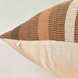 Brown Tribal Hemp Hand Woven Natural Dye Color Hmong Lumbar Pillow Cover - thumbnail 3