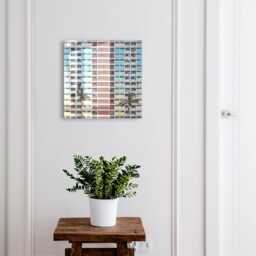 Colorful Architecture Wall Mounted Key Cabinet, Red Industrial Box, Modern Architecture, For Lovers Of Cities - thumbnail 1