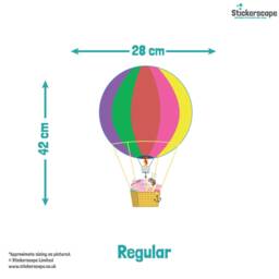 Peppa Pig Rainbow Hot Air Balloon Wall Sticker, Decal - thumbnail 3