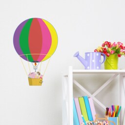 Peppa Pig Rainbow Hot Air Balloon Wall Sticker, Decal - thumbnail 1