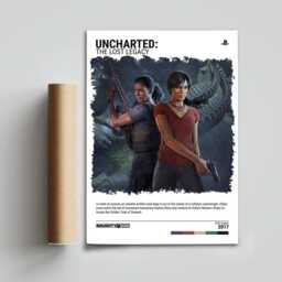 Uncharted Lost Legacy - 2017 Poster - Video Game Wall Art Print Gaming Gift A5-A4-A3-A2-A1 Unframed Canvas For Frame - thumbnail 3