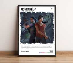 Uncharted Lost Legacy - 2017 Poster - Video Game Wall Art Print Gaming Gift A5-A4-A3-A2-A1 Unframed Canvas For Frame - thumbnail 1