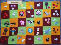 Knitted/Crochet Baby Farm Blanket/Farm Animals/Barn/Apple Tree/Cow/Sheep/Hen/Tractor, Handmade Blanket, Baby Shower Gift, Farm Animal Blanket