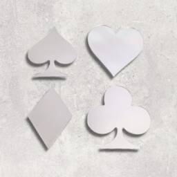 Playing Card Symbols Acrylic Mirror Wall Art - Set Of 4 - thumbnail 2