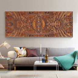 Divine Light Multilayer Wood Wall Art, Extra-Large Mandala Laser Cut, Statement Living Room Piece - thumbnail 2