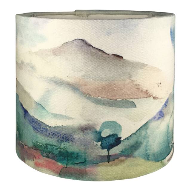 Mountain Scene Handmade Lampshade, Table Ceiling Pendant, Country Lamp Shade, Lampshades - image 1