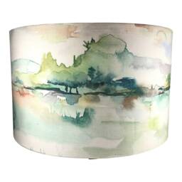 Mountain Scene Handmade Lampshade, Table Ceiling Pendant, Country Lamp Shade, Lampshades - thumbnail 2