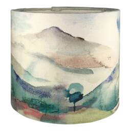 Mountain Scene Handmade Lampshade, Table Ceiling Pendant, Country Lamp Shade, Lampshades - thumbnail 1
