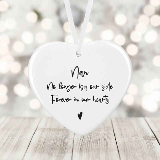 Nan Memorial Decoration - Keepsake Gift Bauble Nanny Grandma Granny Ceramic Special
