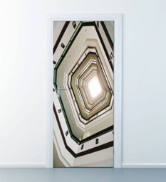Door Sticker, Home Decor, Wallpaper, Abstract Architecture Wall Art, Mural, Decor Wrap, Fridge - thumbnail 2