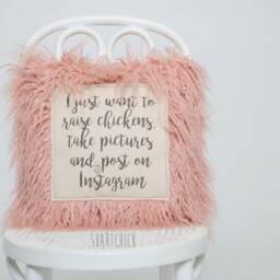 I Just Want To Raise Chickens, Take Pictures & Post On Instagram - Svart Chick Pillow 2 - thumbnail 4