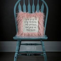 I Just Want To Raise Chickens, Take Pictures & Post On Instagram - Svart Chick Pillow 2 - thumbnail 2