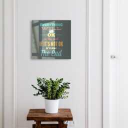 Positive Message Key Cabinet For Home, Turquoise Industrial Box, Typographic Texts, Lovers Of Messages - thumbnail 1