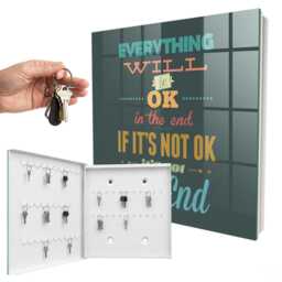 Positive Message Key Cabinet For Home, Turquoise Industrial Box, Typographic Texts, Lovers Of Messages - thumbnail 2