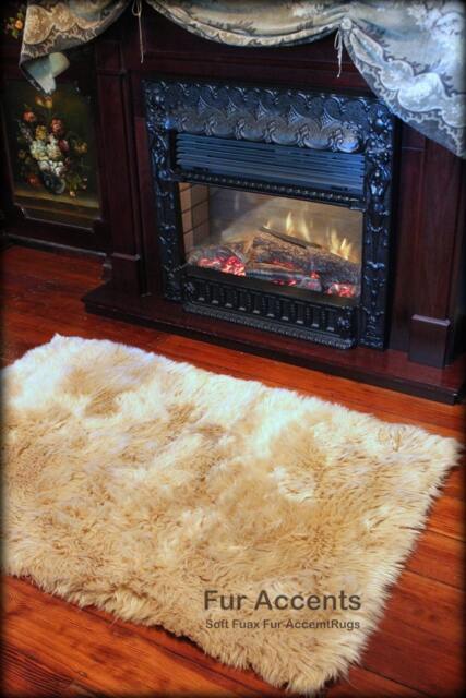 Faux Fur Area Rug - Soft Luxury Sheepskin Rectangle All New Sizes & Colors - image 1